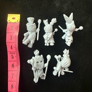5 voodoo doll miniatures with bases, 3D printed, roll play, D&D (A)